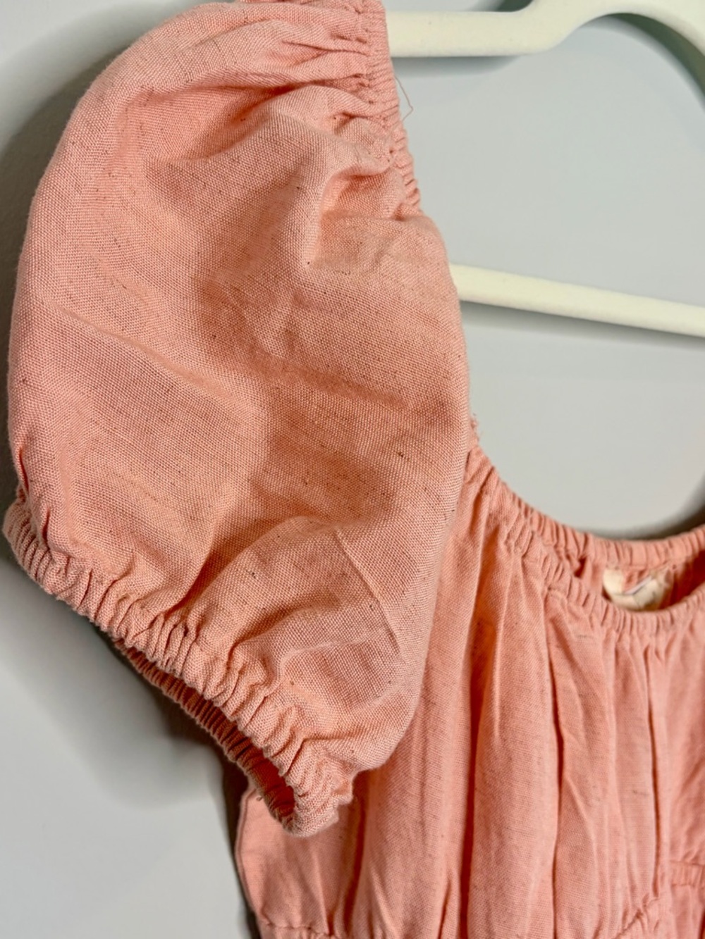 NWT Sim & Sam Pink Puff-Sleeve Maxi Dress with Smocked Waist Small Milkmaid - Picture 9 of 12